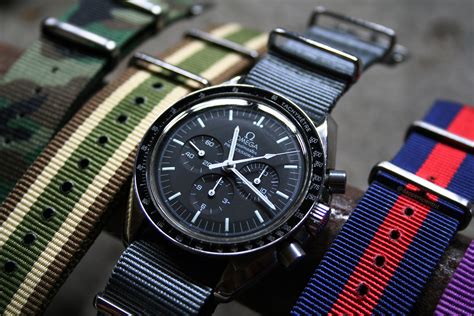 omega speedmaster band|omega speedmaster reduced nato strap.